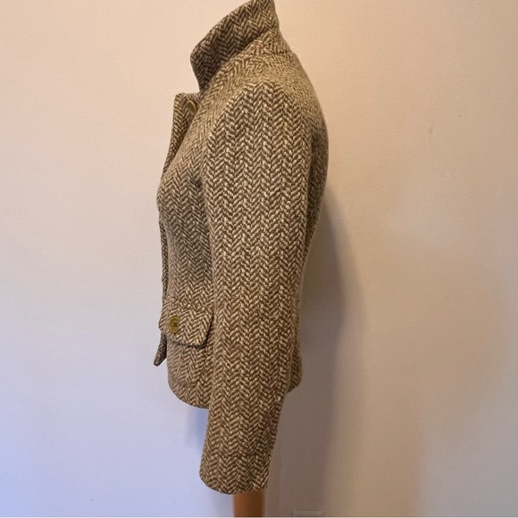 Weekend Max Mara Wool Tweed Blazer Jacket Herringbone Tailored Fitted Size 2 - Picture 7 of 16